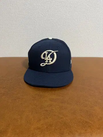 네이비 로고 자수 야구 모자