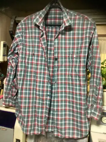 Papas 체크 무늬 긴팔 셔츠