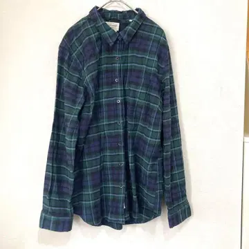 웨더프루프 체크 무늬 플란넬 셔츠 컴포트 스트레치 긴팔 (XL)