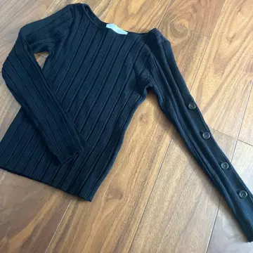 MRGURDYDO 블랙 리브 니트 F 사이즈