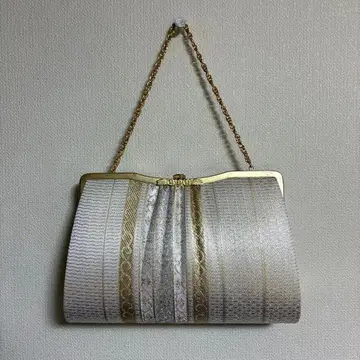 일본 의류용 가방 화이트 골드 일본 잡화 클러치