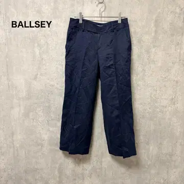 # BALLSEY 투모로우랜드 네이비 와이드 레그 팬츠 실크 린넨