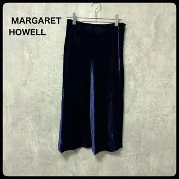# MARGARET HOWELL 네이비 롱 스커트 벨로아