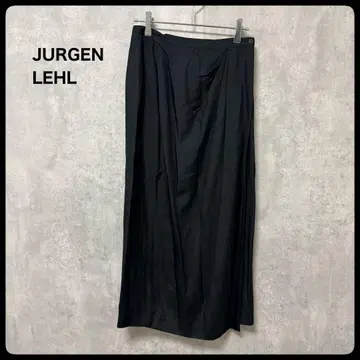 # JURGEN LEHL 요건 레일 블랙 플레어 롱 스커트
