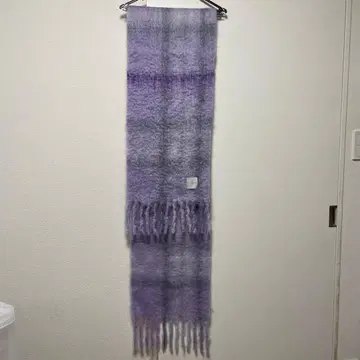 TOMORROWLAND 퍼플 체크 머플러