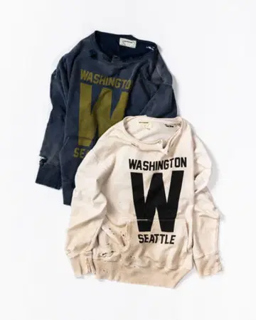 W 프린트 컷오프 스웨트 파카