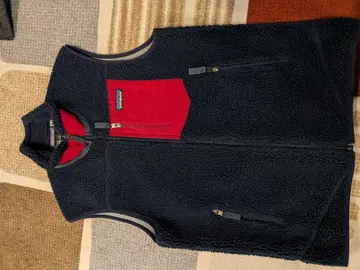 patagonia 레트로X 베스트 S 네이비/레드