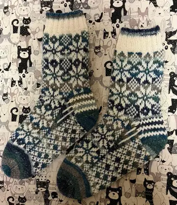 털실 양말 빅 사이즈 핸드메이드