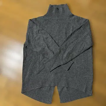 [쿠미쿄쿠] 하이넥 스웨터 (그레이) 캐시미어 5%