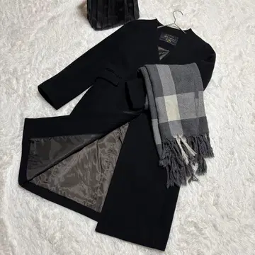 새상품급 SLOBE IENA 노카라 코트 블랙 36 사이즈