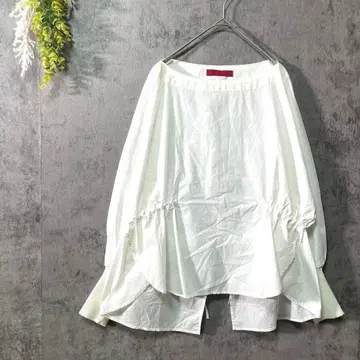 노타데라 마노 시니스트라 긴팔 블라우스 튜닉 드로우 스트링 캐주얼