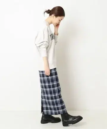 IENA 체크 타이트 스커트 2점 36