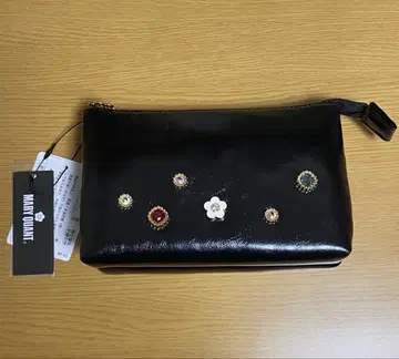 [새상품] 마리콴트 스파클 비쥬 데이지 3 포켓 파우치 블랙