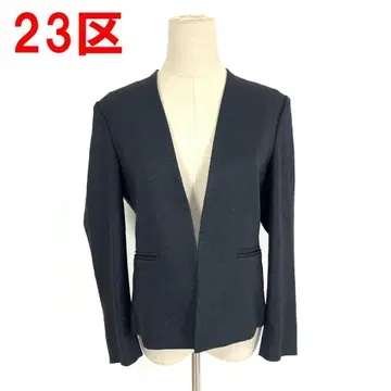 A6291 23구 노카라 자켓 짙은 그레이 트리아세테이트 38