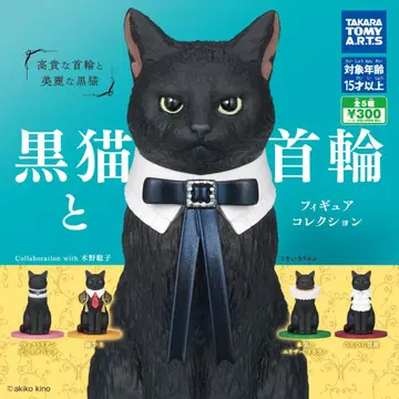 검은 고양이와 목걸이 피규어 컬렉션 전 5종 풀세트