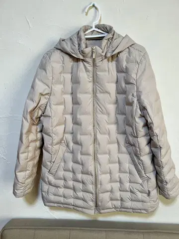 CROCODILE 후드 부착 다운 자켓 LL 베이지