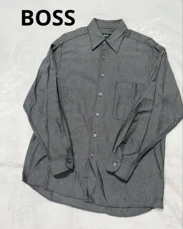 BOSS 휴고보스 그레이 헤링본 셔츠 M 사이즈