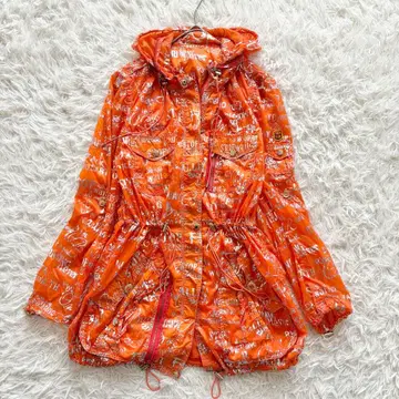 [ 이타리야 ] 이탈리아 올 패턴 후드 집업 자켓 오렌지 경량