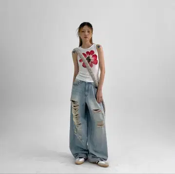 BLACKUP 데미지 데님