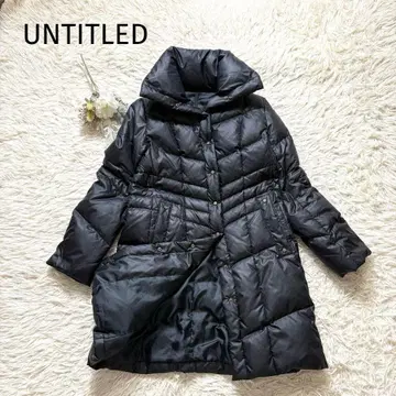 새상품급 언타이틀 숄카라 다운 코트, 아름다운 실루엣 블랙 M