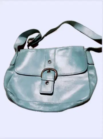 스카이블루 플랩 숄더백