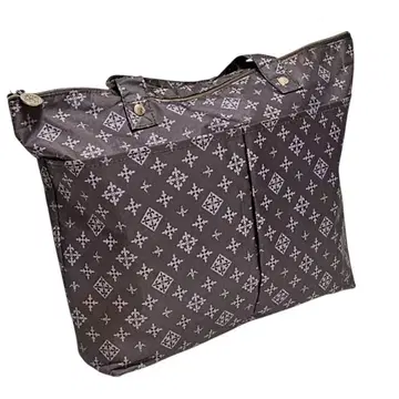 새상품급 러셋 토트백 올 패턴 브라운 숄더