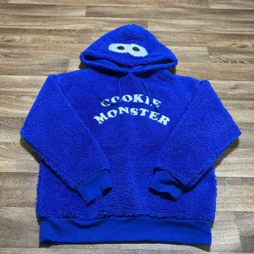 USJ 유니버셜 세서미 스트릿 쿠키 몬스터 복슬복슬 후드티 L 사이즈