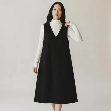 어반리서치 로쏘 ROSSO 오버롤 스커트 블랙 36