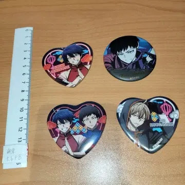 도겐안귀 하트형 캔뱃지 등 4개 세트