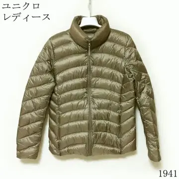 유니클로 여성용 다운 자켓 카키 L 사이즈 (봉투 없음)