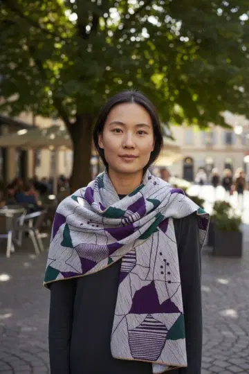 새상품급 FUGA FUGA 후가후가 스카프 머플러 정가 14300엔