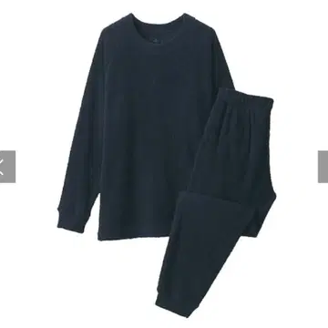 [시착만 한 상품] 무인양품 매끄러운 니트 플리스 긴팔 룸웨어 세트 M