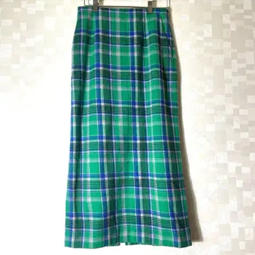 UNITED ARROWS 체크 무늬 롱 기장 타이트 스커트 울 혼방