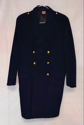 Elson 네이비 밀리터리 코트