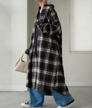 Hug.u 체크 무늬 2WAY 셔츠 원피스