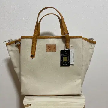 쿠라시키 캔버스 히메지 가죽 HAL 튤립 토트백