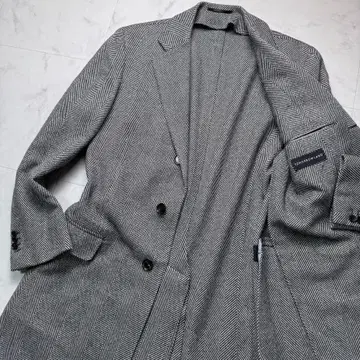 컨디션 최상 투모로우랜드 [ 캐시미어 x 실크 ] 헤링본 체스터 코트