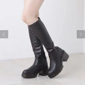 Chico 통굽 청키 스트레치 롱 부츠