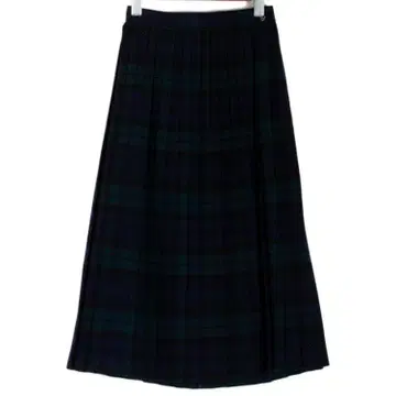 타탄 체크 플리츠 롱 스커트 울 가을/겨울 모턴 모렐
