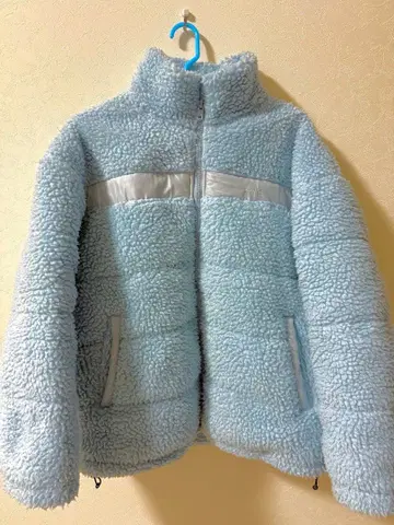 X girl 스카이블루 플리스 자켓 hige