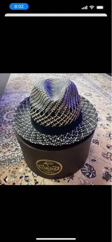 파나마햇 Borsalino 긴자 토라야 블랙 앤 화이트