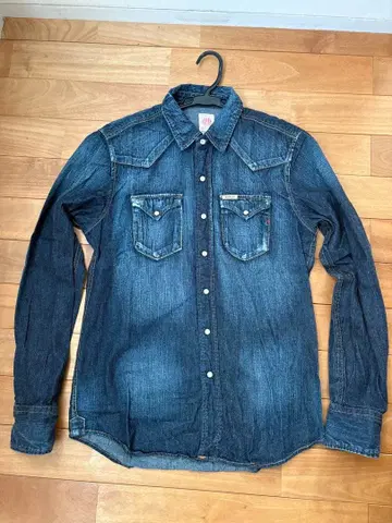 Replay Washed 데님 셔츠 사이즈 M