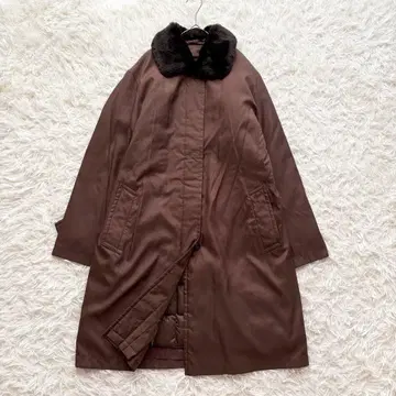 새상품급 폴 스튜어트 퍼 달린 옷깃 다운 롱 코트 라이너 포함