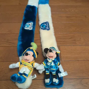 미키 미니 봉제 인형 포함 머플러