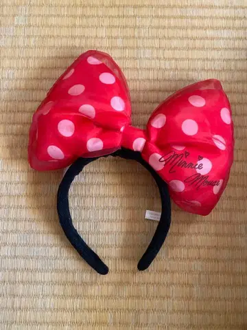 도쿄 디즈니 리조트 Disney 빅 머리띠 빅 리본 빨간색 미니