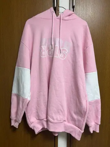 STPR 후드 부착 후드티 핑크