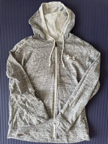 언더아머 그레이 풀 집업 후드티 LG/G/G