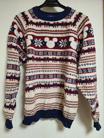 미키마우스 패턴 니트 스웨터 디즈니 TDR