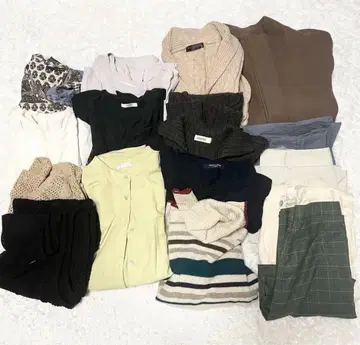 3 여성용 의류 묶음 판매 16점 니트 원피스 아우터 팬츠