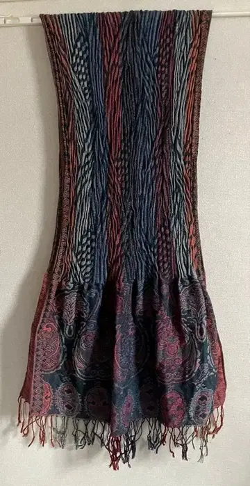 스트라이프 페이즐리 무늬 스톨